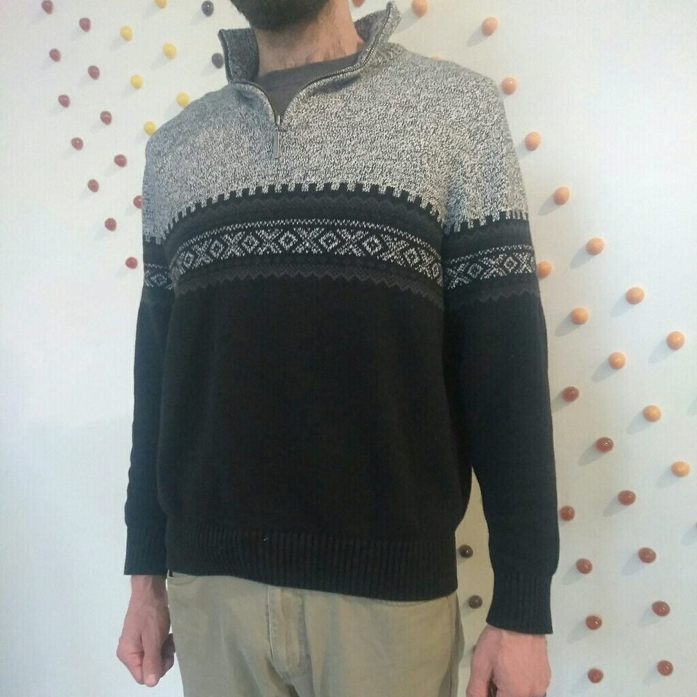 Geoffrey Beene Zip Up Sweatshirt 100% Cotton